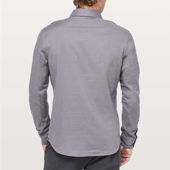 Lululemon Men’s All Down Button Down Shirt Moon Blue - Picture 2 of 7